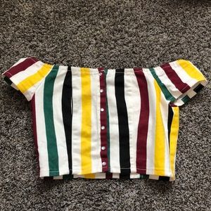 Striped crop top